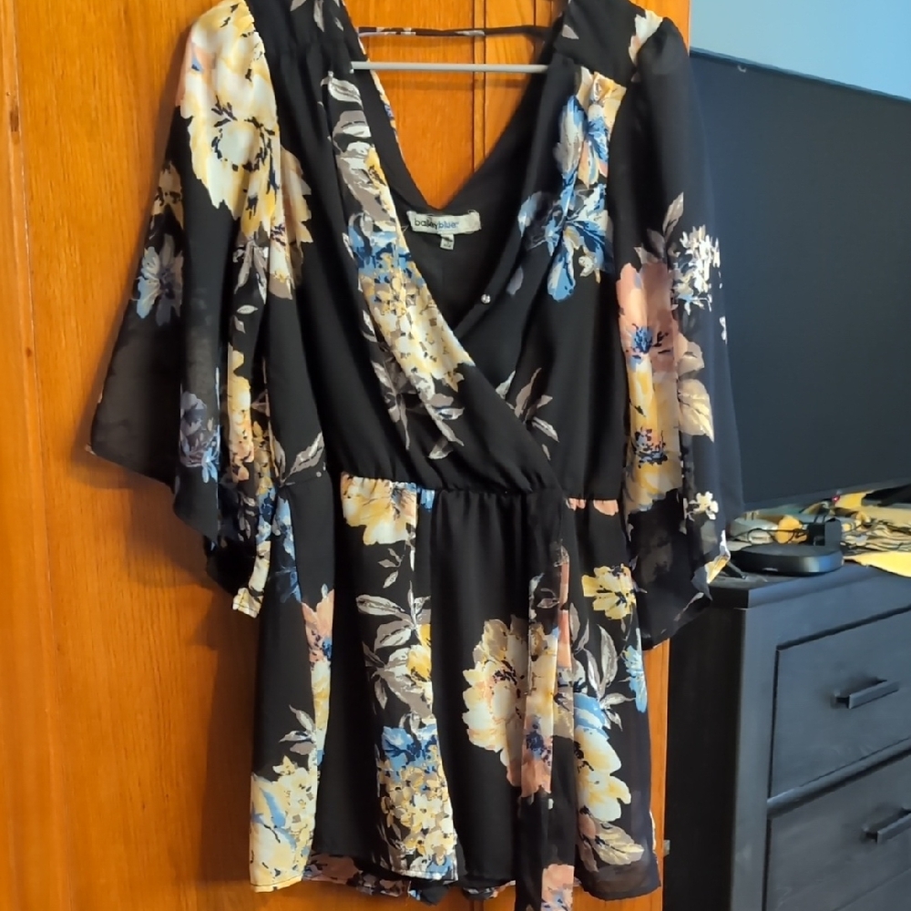 Bailey Blue Black Floral Jumpsuit